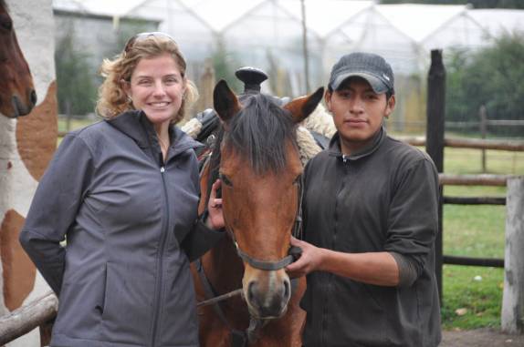 Junto com o guia Xavier, depois de um passeio à cavalo pela região do Cotopaxi (Equador)
